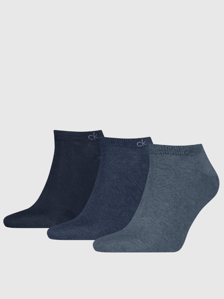 Blue 3 Pack  Sneaker Socks   Men