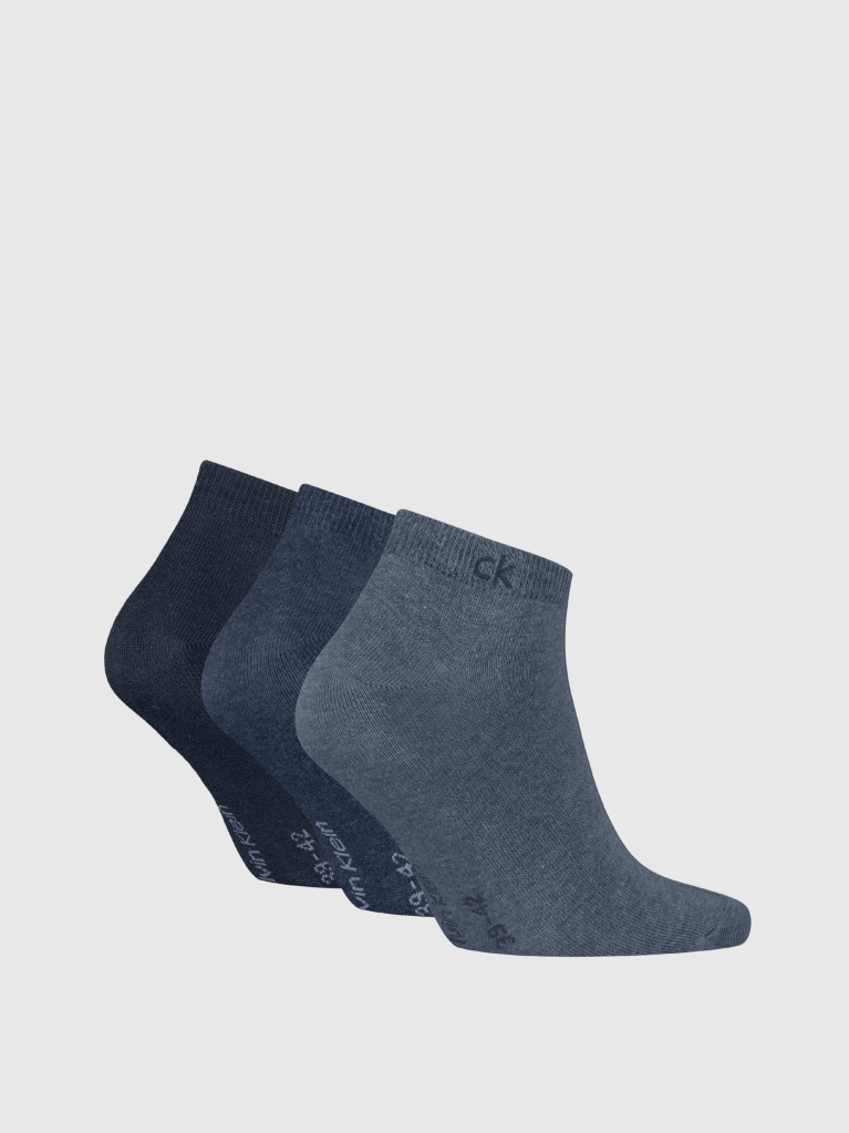 Blue 3 Pack  Sneaker Socks   Men