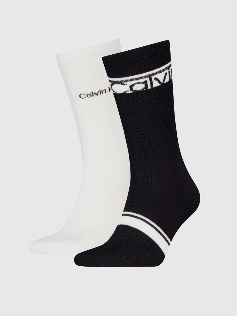 Black 2 Pack Crew Socks  Men