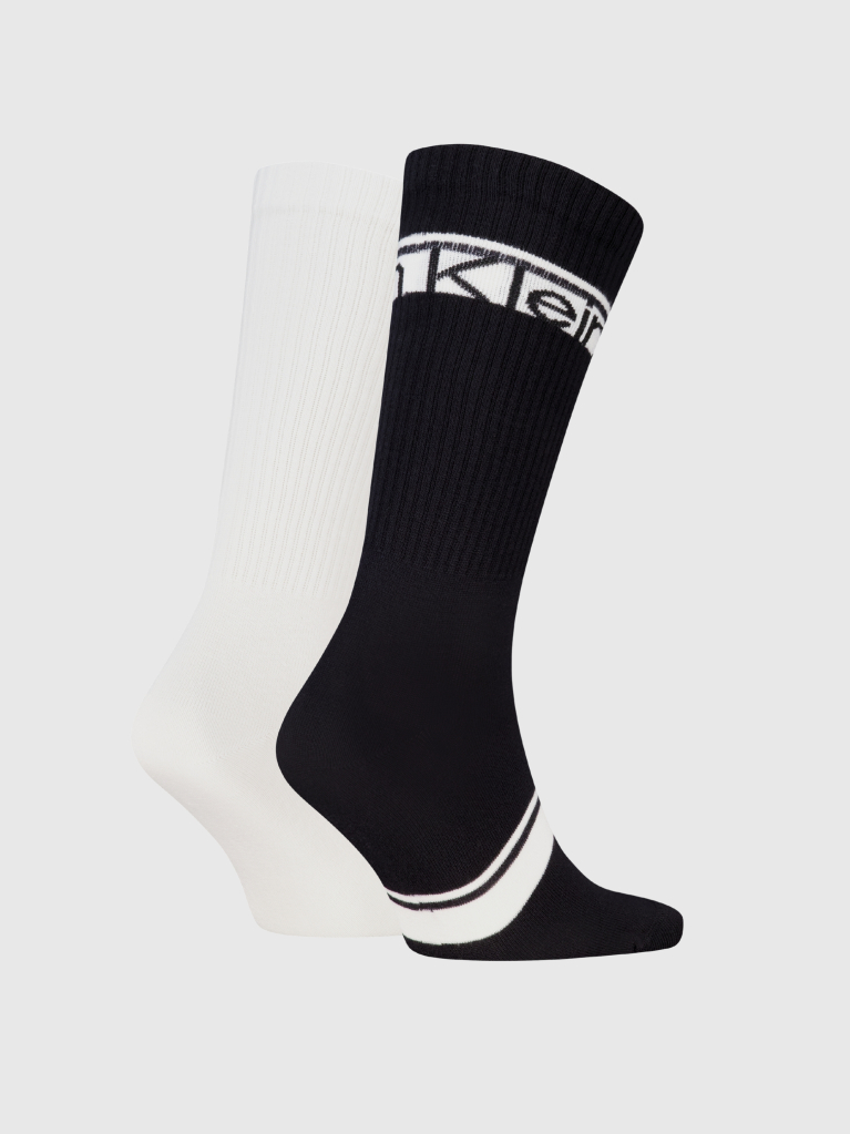 Black 2 Pack Crew Socks  Men