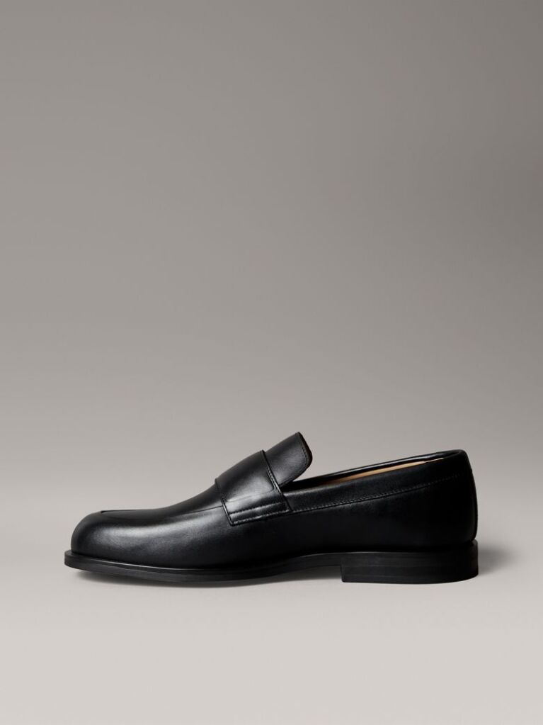 Black Leather Airfit® Cushioned Loafers  Men