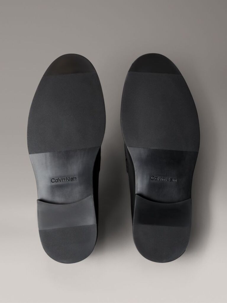 Black Leather Airfit® Cushioned Loafers  Men