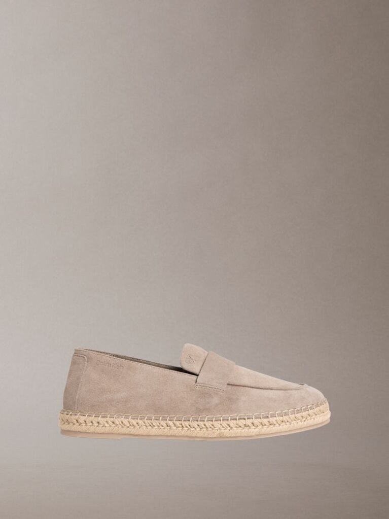 Beige Carlos - Suede Espadrille Loafers  Men