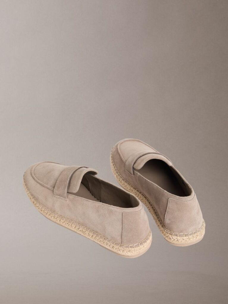 Beige Carlos - Suede Espadrille Loafers  Men