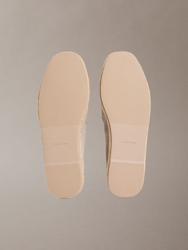 Beige Carlos - Suede Espadrille Loafers  Men