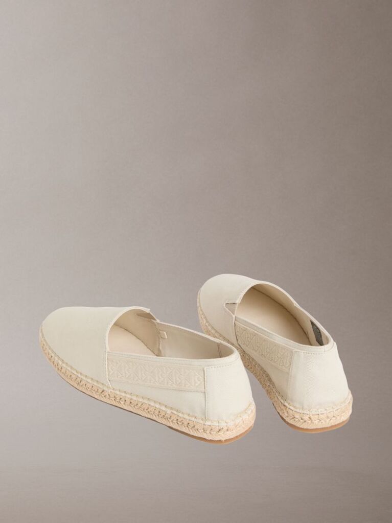 Beige Carlos - Canvas Logo Espadrilles  Men