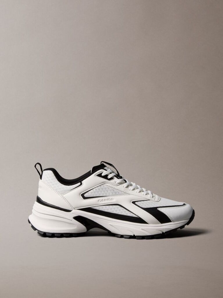 White Trailblazer — Mesh Mix Runner Trainers  Men