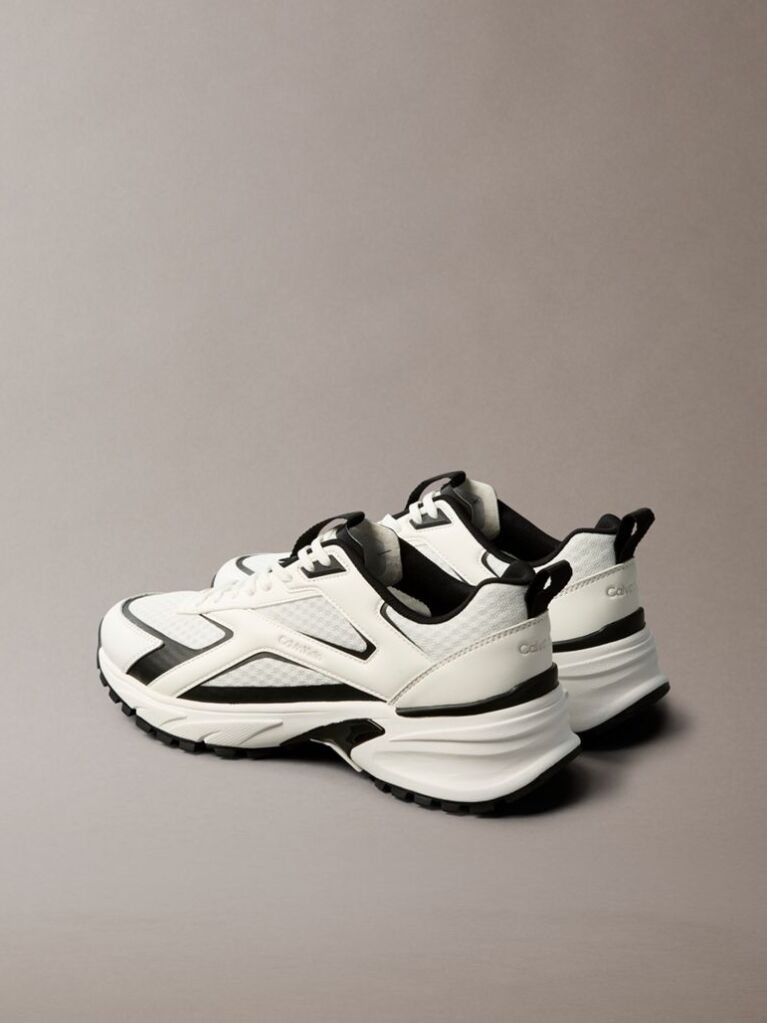 White Trailblazer — Mesh Mix Runner Trainers  Men