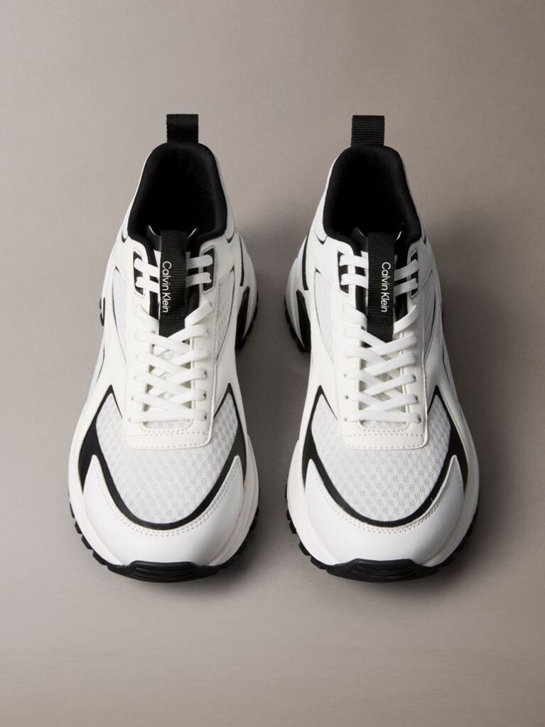 White Trailblazer — Mesh Mix Runner Trainers  Men
