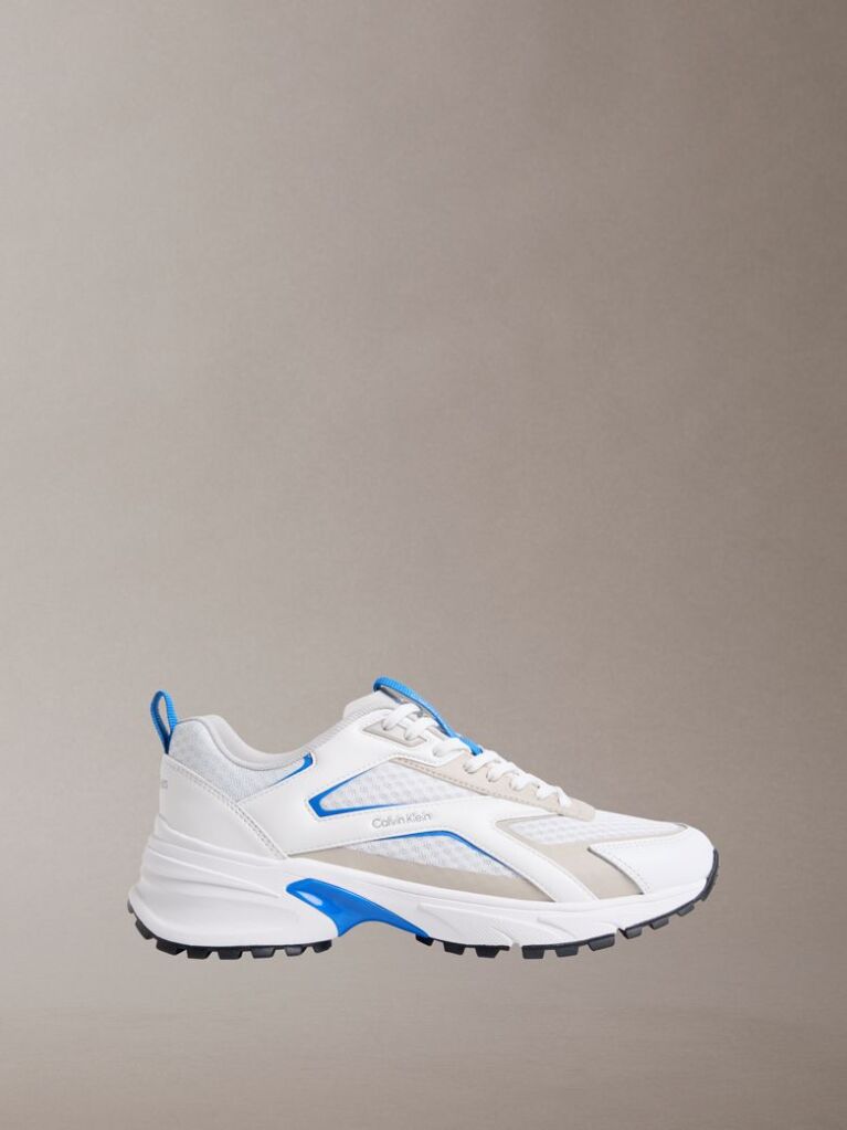 White Trailblazer — Mesh Mix Runner Trainers  Men