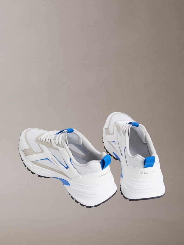 White Trailblazer — Mesh Mix Runner Trainers  Men