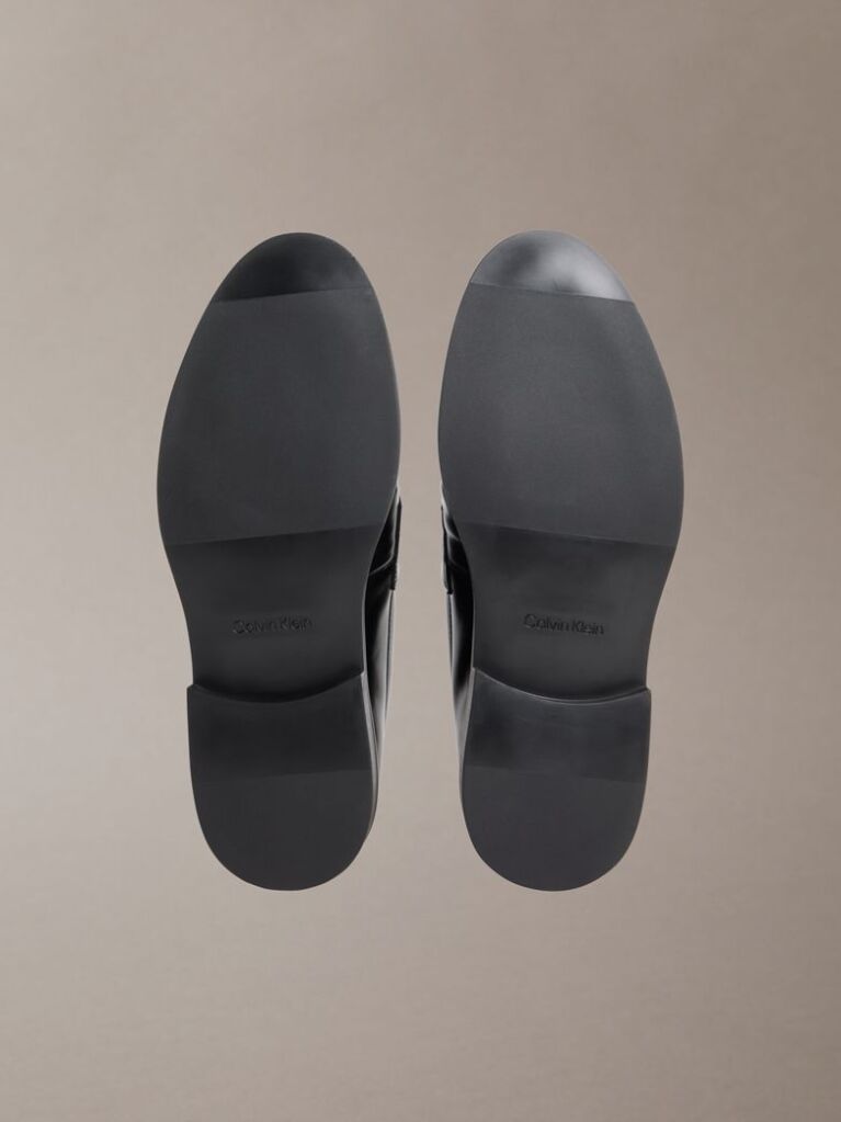 Black Moses - Leather Pleated Penny Loafers  Men