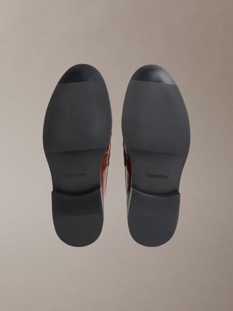 Brown Moses - Leather Pleated Penny Loafers  Men