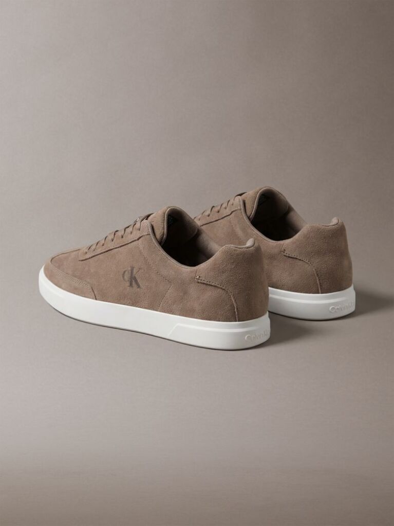 Brown Suede Signature Logo Trainers  Men