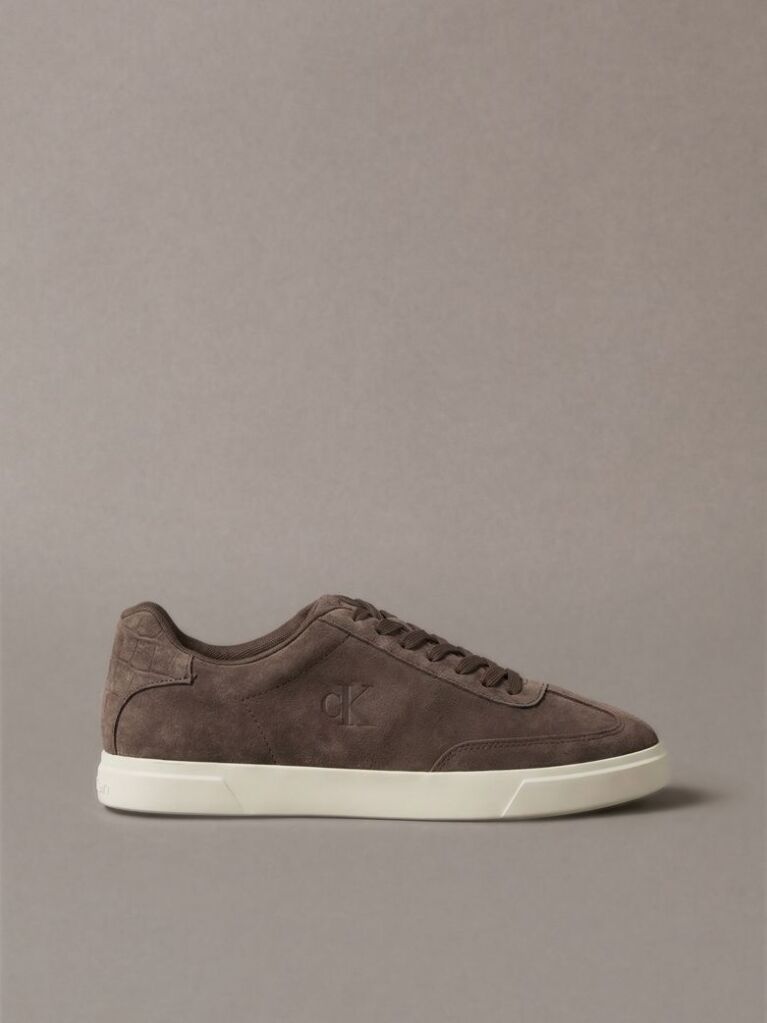 Brown Suede Low Profile Cupsole Sneakers  Men