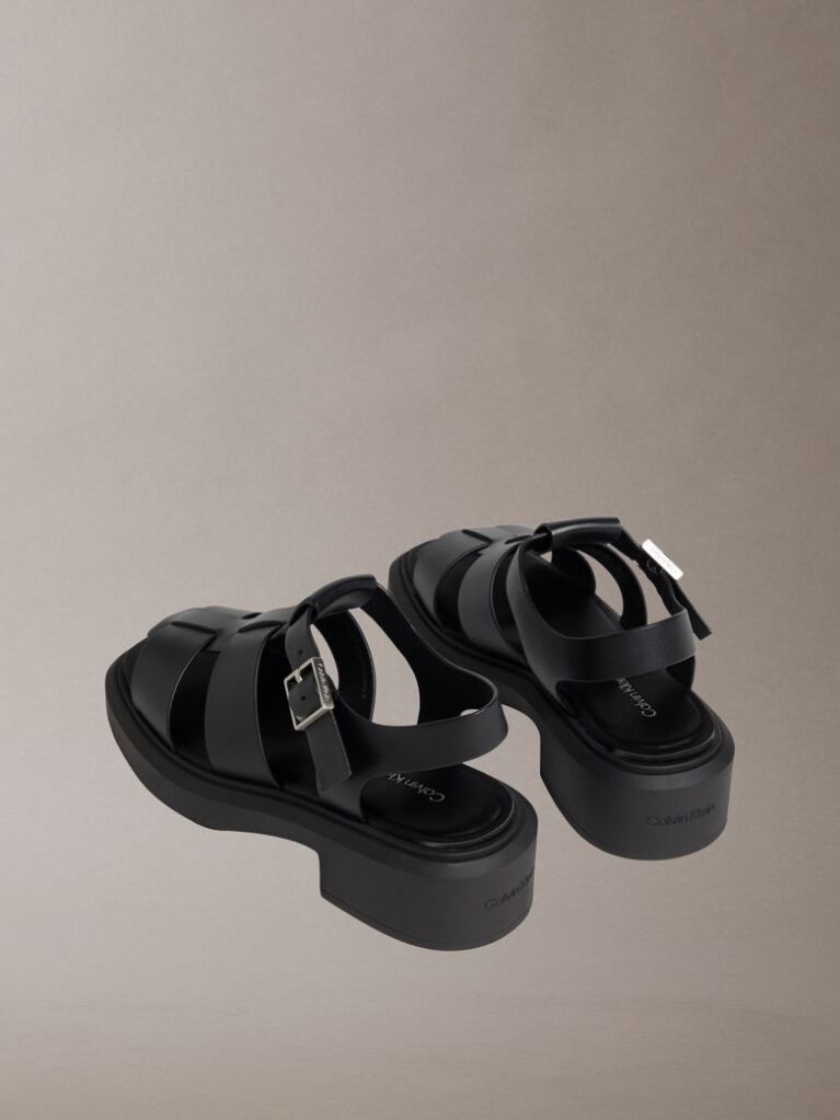 Black Melanie - Leather Fisherman Sandals  Women