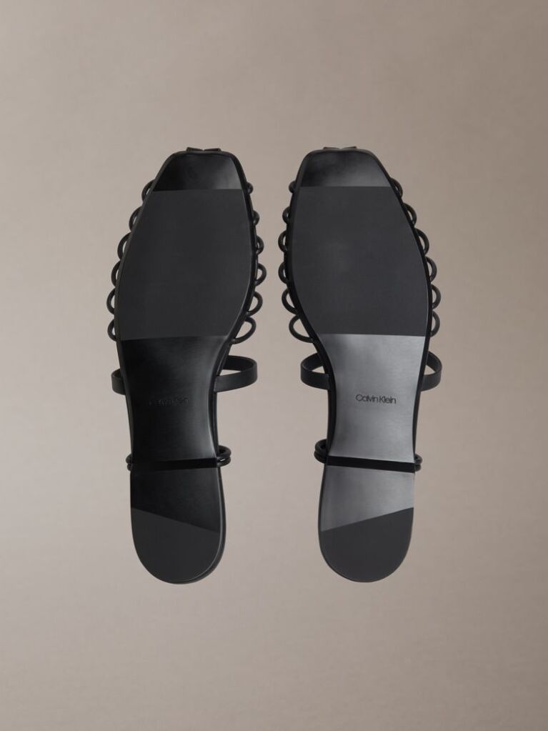 Black Liliana - Leather Strappy Ballerinas  Women