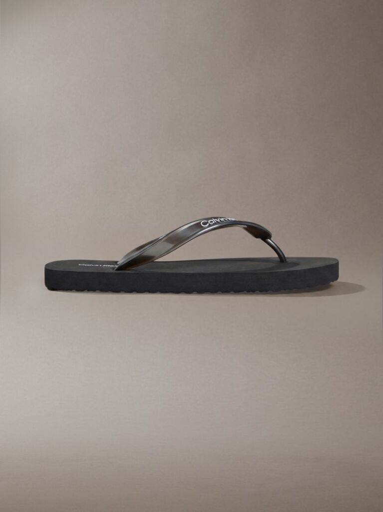 Black Arwa - Metallic Pearlised Flip Flops  Women