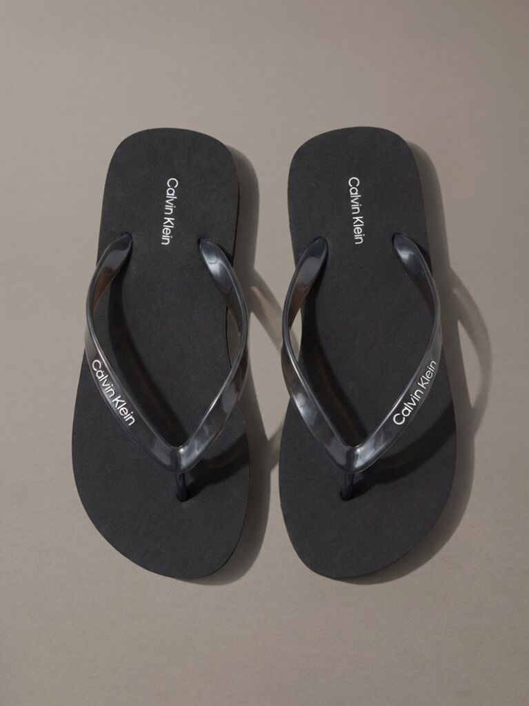 Black Arwa - Metallic Pearlised Flip Flops  Women