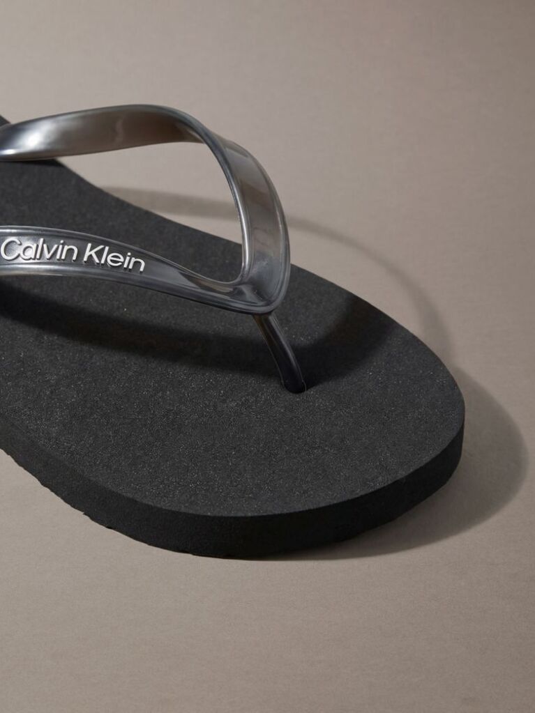 Black Arwa - Metallic Pearlised Flip Flops  Women