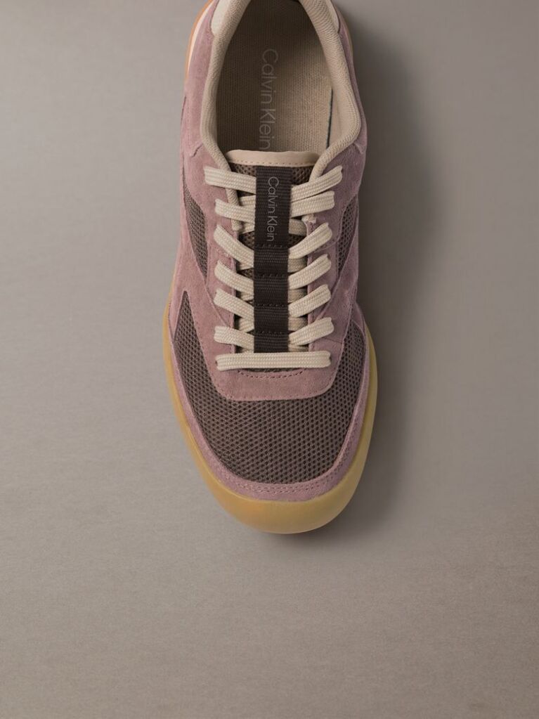 Pink CK KAYLA - Suede Runner Trainers  Women