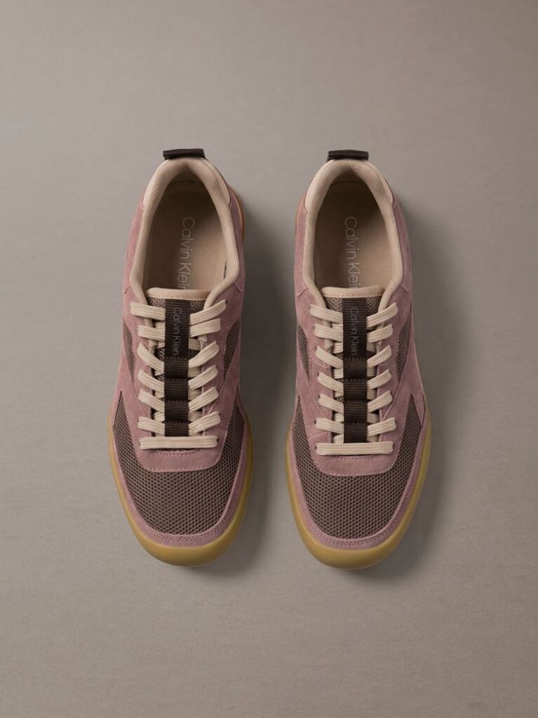 Pink CK KAYLA - Suede Runner Trainers  Women