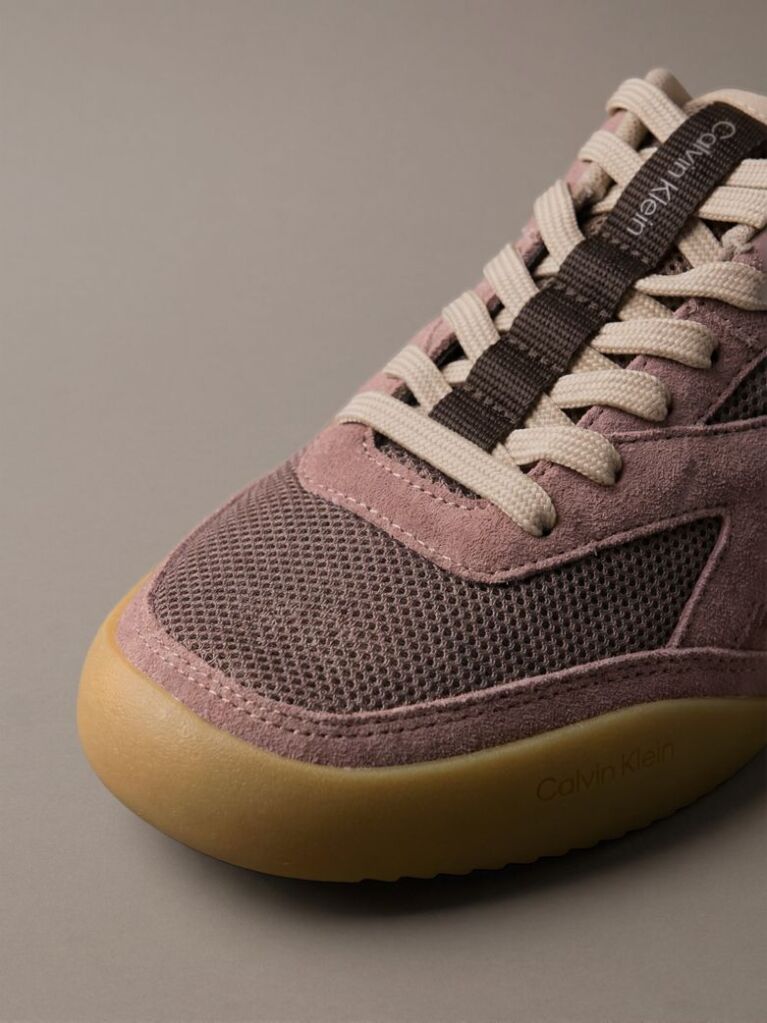 Pink CK KAYLA - Suede Runner Trainers  Women