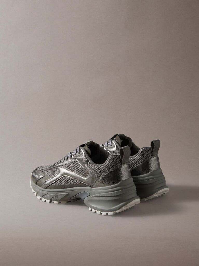 Grey Metallic Hike Runner Hybrid Sneakers  Women