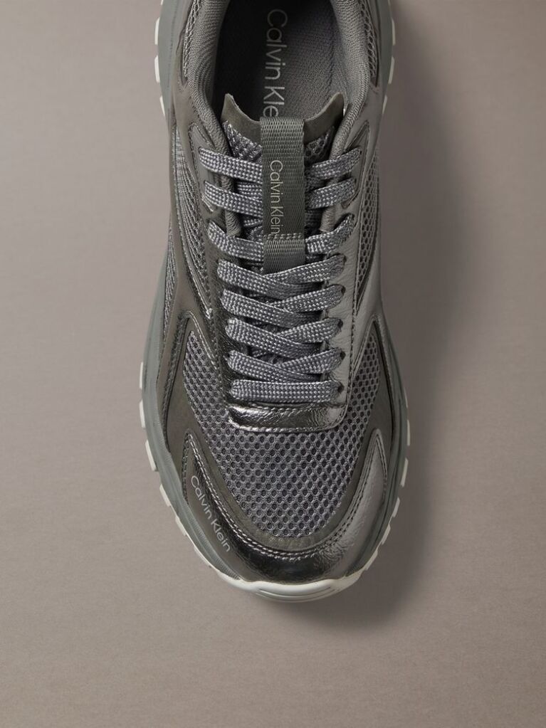 Grey Metallic Hike Runner Hybrid Sneakers  Women