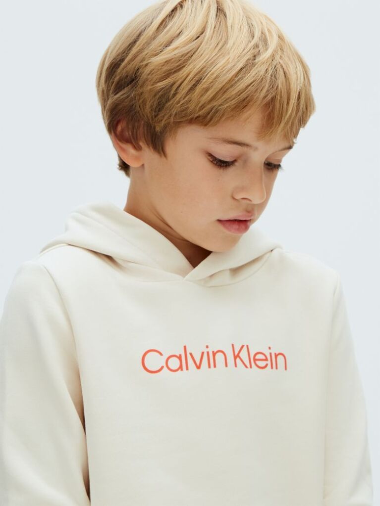 Μπεζ Unisex Hoodie Με Λογότυπο  Παιδικό Unisex