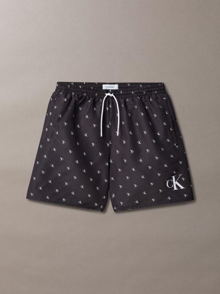 Black Boys Swim Shorts - CK Monogram  Boys