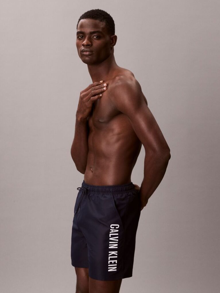 Black Medium Drawstring Swim Shorts - Intense Power  Men