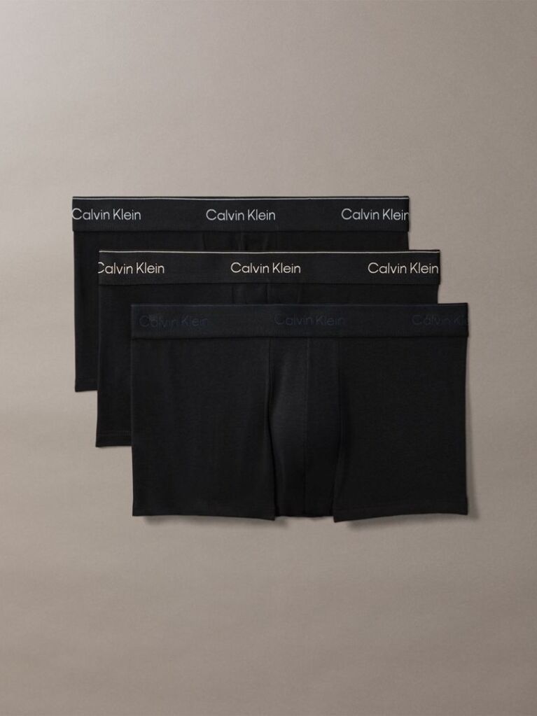 Μαύρο Σετ 3 Χαμηλόμεσα Μπόξερ - Icon Cotton Stretch  Άνδρας