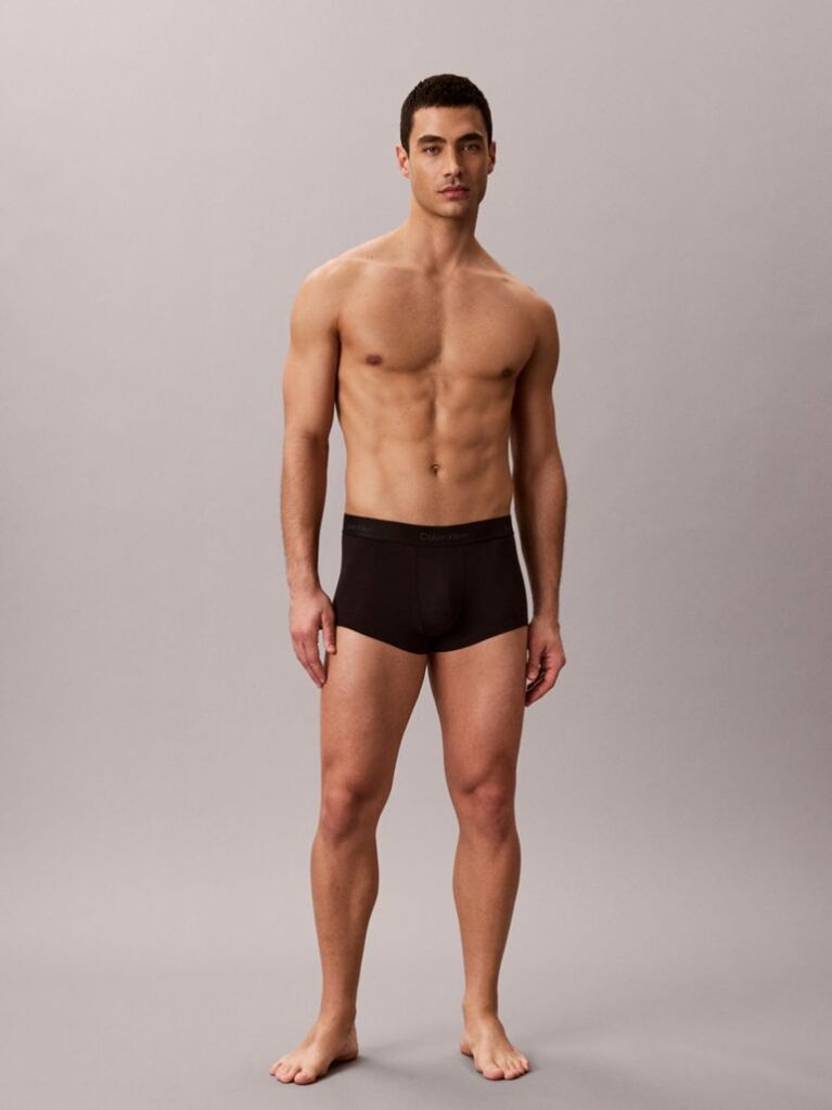 Μαύρο Σετ 3 Χαμηλόμεσα Μπόξερ - Icon Cotton Stretch  Άνδρας