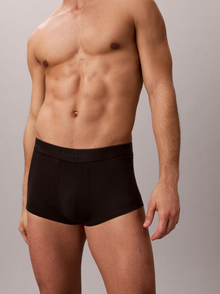 Μαύρο Σετ 3 Χαμηλόμεσα Μπόξερ - Icon Cotton Stretch  Άνδρας
