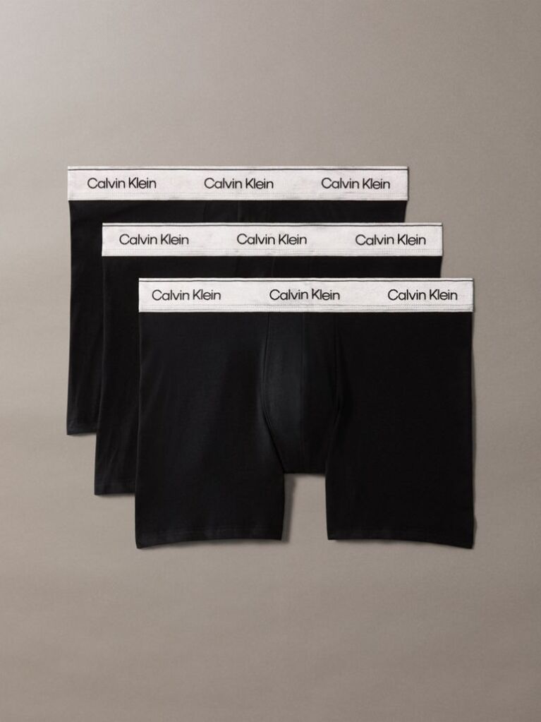 Μαύρο Σετ 3 Μπόξερ - Icon Cotton Stretch  Άνδρας
