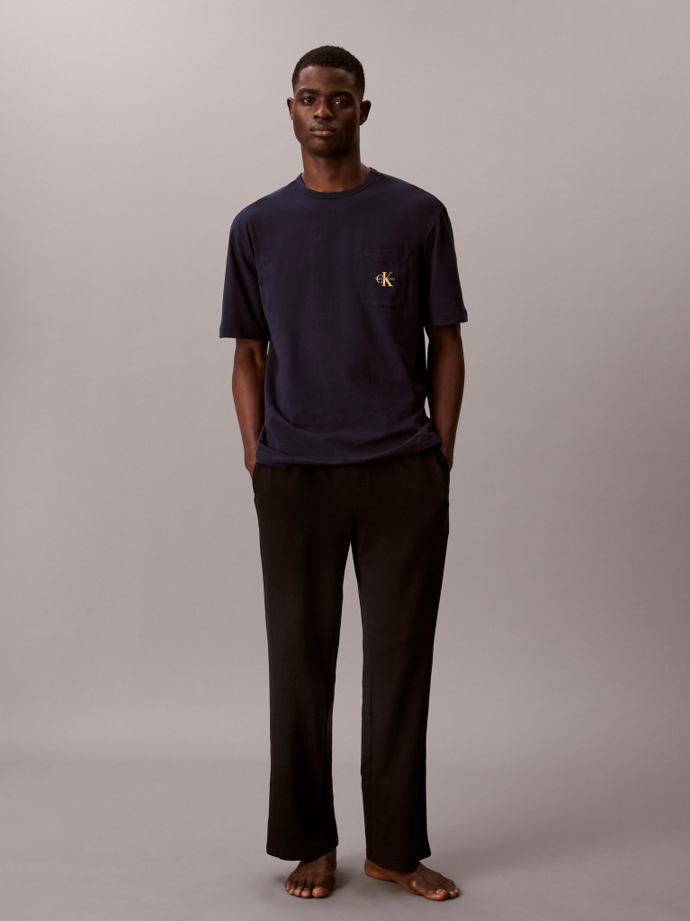 Black Pyjama Top - Icon Cotton Stretch  Men