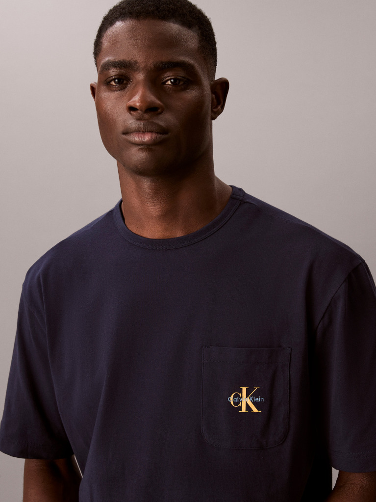 Black Pyjama Top - Icon Cotton Stretch  Men