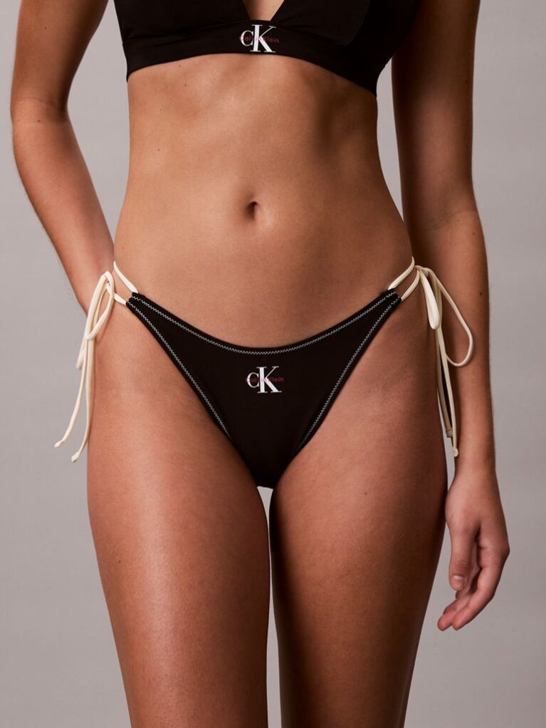 Μαύρο Μπικίνι Σλιπ Δε Δέσιμο Στο Πλάι - CK Monogram  Γυναίκα