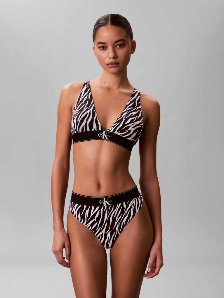 Multi Triangle Bralette - Graphic Monogram Microfibre Stretch  Women