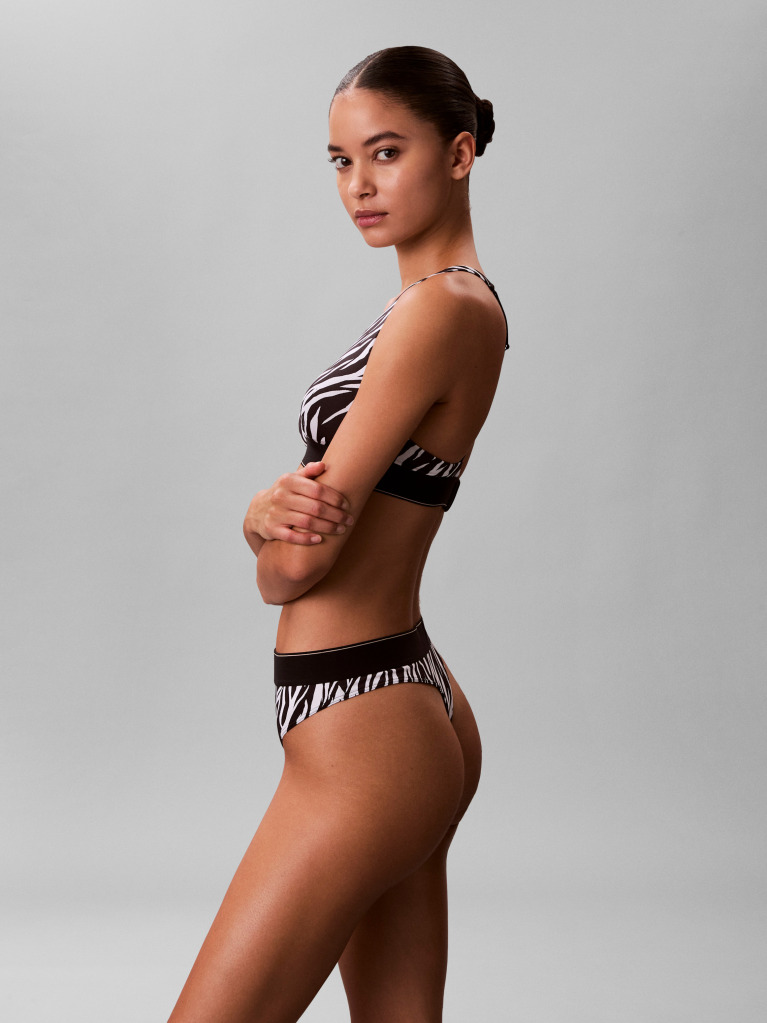 Multi Triangle Bralette - Graphic Monogram Microfibre Stretch  Women