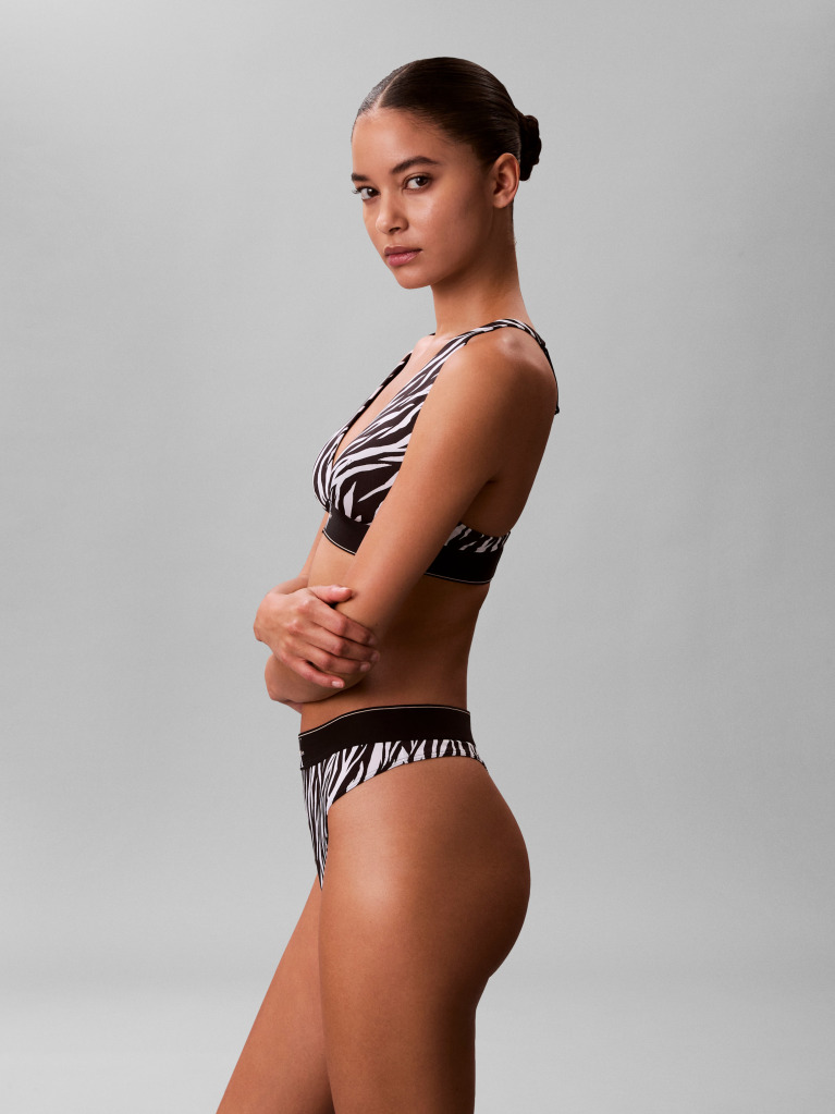 Multi Stretch Thong - Graphic Monogram Microfibre  Women