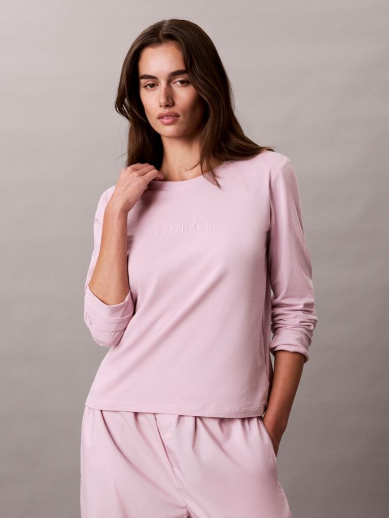 Pink Pure Cotton Long Pyjama Set  Women