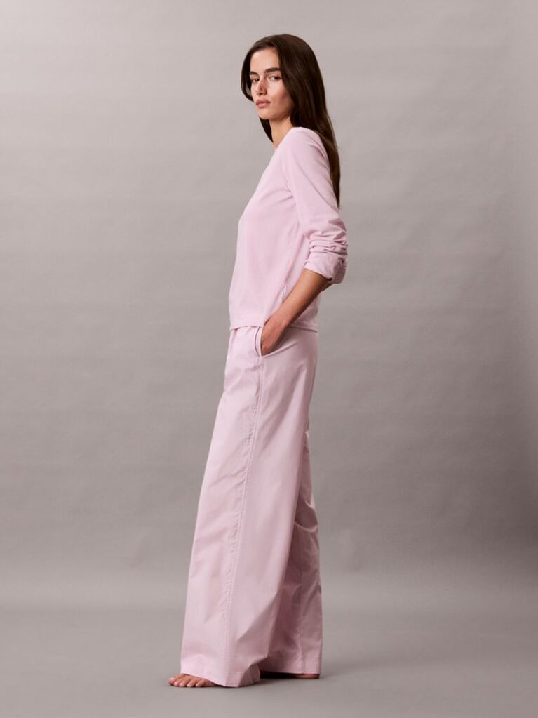 Pink Pure Cotton Long Pyjama Set  Women