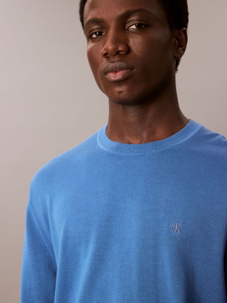 Blue Cotton Jumper  Men