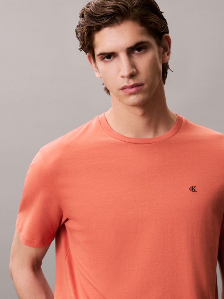 Orange Crew Neck T-Shirt  Men