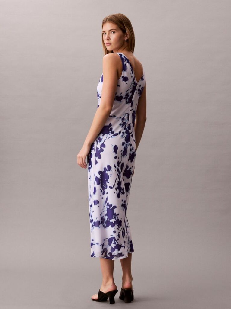Multi Printed Chiffon Cowl Neck Maxi Dress  Women