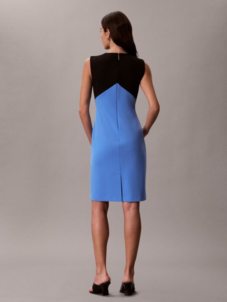 Multi Smooth Crepe Colour Block Dress  Women
