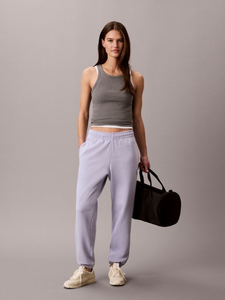 Purple Relaxed Monogram Joggers  Women