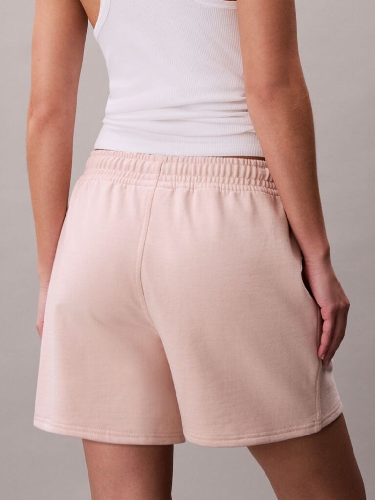 Orange Cotton Terry Jogger Shorts  Women
